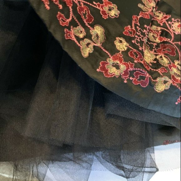 VINTAGE BETSEY JOHNSON BLACK SILK TULLE DRESS 6 - Picture 3 of 8